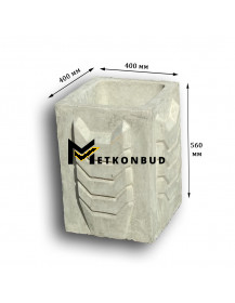 Квіткарка бетонна К-1 (70 кг. 40*40*56)