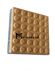 Тактильна плитка запобіжна конусу 300х300х60