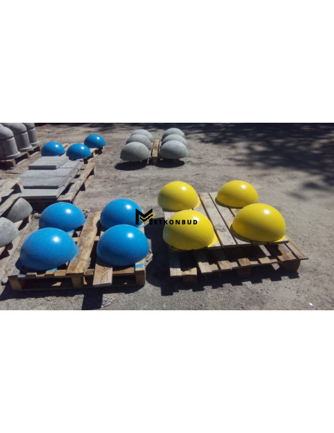 Напівсфера бетонна Жовта 500х250 мм Напівсфера бетонна Жовта 500х250 мм