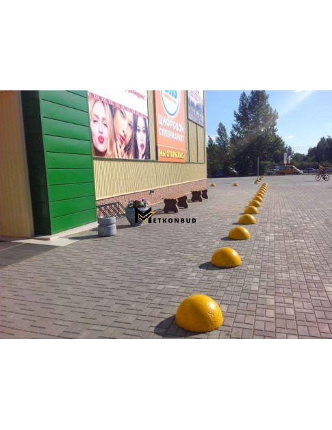 Напівсфера бетонна Жовта 500х250 мм Напівсфера бетонна Жовта 500х250 мм