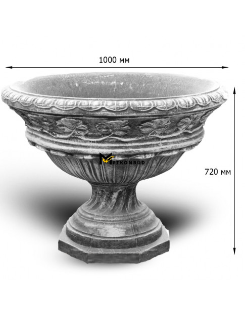 Квіткарка бетонна В-19 (220 кг 100*72)