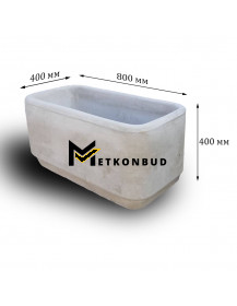 Квітник бетонний К-32 (110 кг 80*40*40)