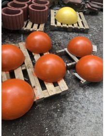 Напівсфера бетонна Помаранчева 500х250 мм